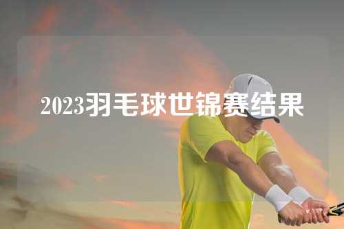 2023羽毛球世锦赛结果