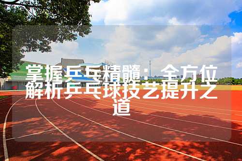 掌握乒乓精髓：全方位解析乒乓球技艺提升之道