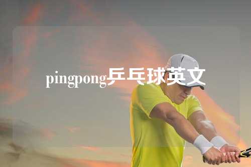 pingpong乒乓球英文