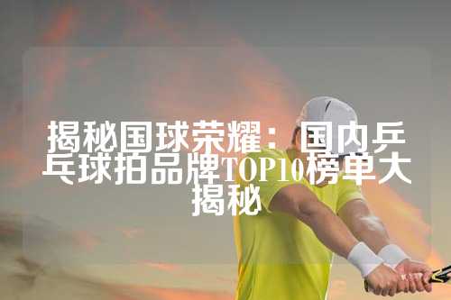 揭秘国球荣耀：国内乒乓球拍品牌TOP10榜单大揭秘