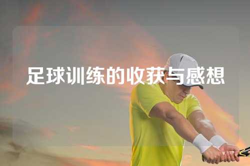 足球训练的收获与感想