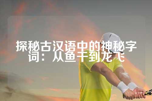 探秘古汉语中的神秘字词：从鱼干到龙飞